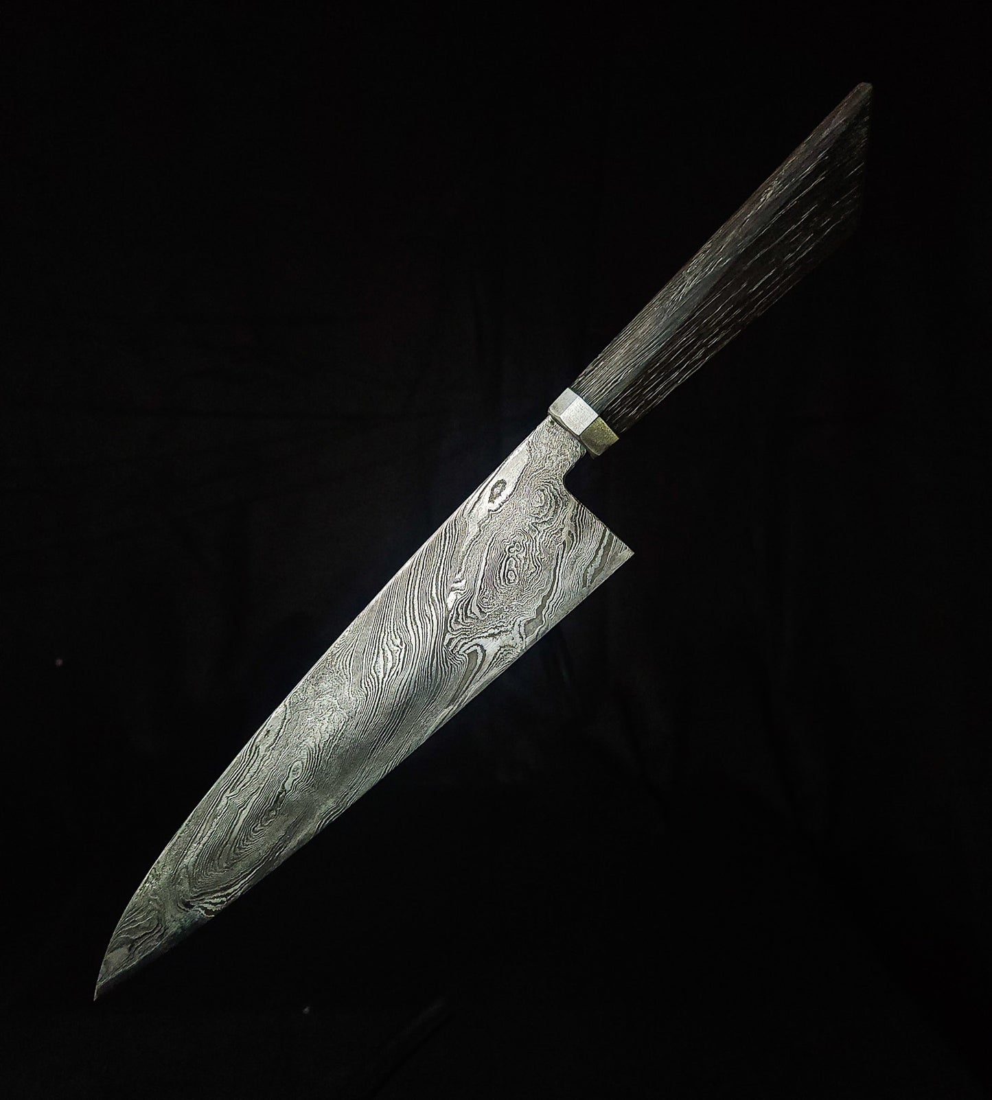 Deep Etched Damascus Gyuto